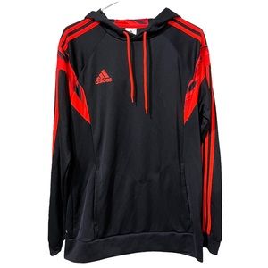 Adidas Women’s Climalite Black Bright Orange Animal Print Hoodie Size Medium